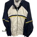 Starter Vintage  Full Zip Lined White Blue Yellow jacket size medium Photo 0