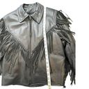 Antelope  Creek Leather Motorcycle Fringed Riding Black Jacket Size Medium Photo 9