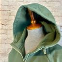 ASICS  Softshell Green Jacket Hood Full Zip Color Block Rain Water Resistant Med Photo 1