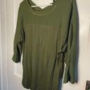 Harvé Benard 3/4 sleeve Green blouse with grommet detail Photo 4