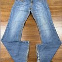 Soundgirl Jeans Size 7 Blue Star Embroidered Denim Flared Jeans Photo 0