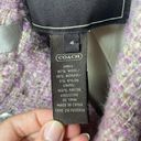 Coach | Wool Blend Tweed Peacoat Satin Detail Pink Beige Sz 4 Photo 10