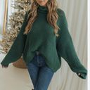 American Eagle Green Oversized Mock Neck Sweater Photo 0