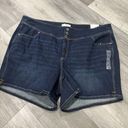 Lane Bryant NEW  High-Rise Essential Stretch Girlfriend Dark Denim Jean Shorts 26 Photo 0