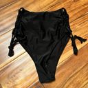 SheIn Women’s tie high waisted  black bikini bottoms. New! Size medium Photo 0