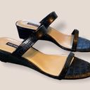 Nine West  Lina Crocodile Leather Wedge Sandals Photo 0