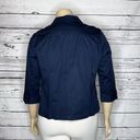 Christopher & Banks  Size XL Navy Blue Button Front Cotton Blend Jacket Photo 2