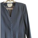 Oleg Cassini  Petite Women’s 10 Navy Long Sleeve Top and Skirt Suit Set Photo 4