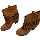 sbicca  Sound Suede Wester Leather Fringe Bootie Size 6 Photo 3