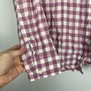 J.Crew  The Perfect Shirt Pink/Purple White Plaid Long Sleeve Button up Top Photo 4