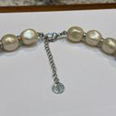 Talbots Beautiful Signed  Silver Tone / Faux Pearl Necklace Adjustable Length Photo 1