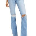 Good American Good Classic High Waist Raw Hem Bootcut Jeans in Indigo129 Photo 0