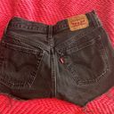 Levi’s 501 Black Denim Shorts Photo 1