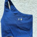 Lululemon Spiritual Gangster x Peloton Asymmetrical Ribbed Crop Tank Top Blue Size XS/S Photo 3