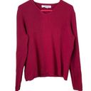 A. Giannetti Red 100% Cashmere V Neck Sweater Size L/XL Photo 0