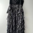 Fame and Partners Black Floral and Lace Gown Photo 2