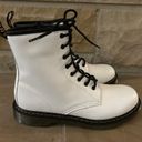 Dr. Martens  1460 smooth, leather, white combat boot in women’s size 7. Photo 3