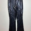 Commando  Women's Size Small Black Flared Legging Animal Print Faux Leather EUC Photo 1