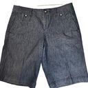 Dockers  Womens Blue Denim Bermuda Shorts Pockets Zip Up Size 4 Pre-owned Photo 0