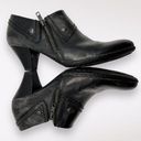 Born Leather Heeled Ankle Boots Black Side Zipper Size 9/40.5 Photo 3