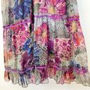 Daisy Bila Women’s Tiered Maxi Dress Flower  Lace Lightweight Chiffon Large Photo 3