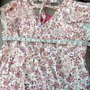 Isabel Maternity  Pink & White Floral Dress Linen Blend Medium NEW Photo 3