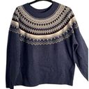 Weatherproof  Sweater Womens Large Blue Long Sleeve Fair Isle Pullover Photo 0