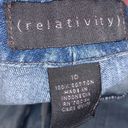 Relativity  acid wash wide leg Capri jeans 10 Photo 5