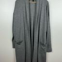 BCBGMAXAZRIA  Womens 100% Merino Wool Longline Cardigan in Grey Sz M | Soft Comfy Photo 2