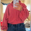 Free People Red Cowl Neck Fleece Crop Sweater Size xs Women Photo 0