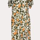 Blossom Dip Dress Organic Cotton Orange  Floral Print Pockets Gray S Photo 0