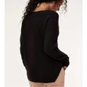 Wilfred Free Black Walter Waffle Knit Merino Wool V-neck Sweater Sz S Photo 11