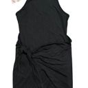 Halara NEW  Round Neck Sleeveless Tie Front Bodycon Mini Casual Black Dress XS Photo 5