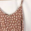 Abercrombie & Fitch Abercrombie & White Mauve Pink Polka Dot Trapeze Cami Tank Top L Photo 2