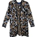 Apt. 9  NWT Leopard Print Long Sleeve Long Open Fuzzy Cozy Cardigan Size L Photo 0