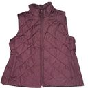 Krass&co NY &  Women's XL Burgundy Mock Neck Puffer Full-Zip Sleeveless Vest Photo 0