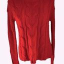 SO Red Cable Knit Pull Over Long Sleeve Sweater Women’s Size Small Photo 0