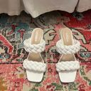 Soda White Braided Heels  Photo 1