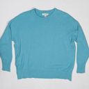 Treasure & Bond  Crewneck Pullover Stretch Knit Long Sleeve Pullover Sweater Blue Photo 0