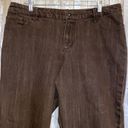 Chico's  Platinum Series Cotton Brown Capris Denim Jeans Size 2 Cropped Pants (8) Photo 4