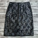 W By Worth  Women's Pencil Skirt Dark Blue Denim Black Grey Gray Sequins X0 0 XS Photo 1