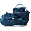Eileen Fisher  Zanya Womens  Mesh Wedge Platform Sneakers Sandal Black Sz 9.5 Photo 2