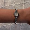 Vintage Pink Princess Studded Iridescent Timepiece Silver Photo 8