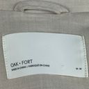 Oak + Fort  Oatmeal Oversized Single Breasted One Button Blazer Flap Pocket SZ M Photo 11