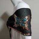Boho Butterfly Sequined Shawl with Beaded Tassels Black Photo 2