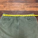 Talbots Corduroy Mini Pencil Skirt Womens Sz 12 Olive Green Pockets Photo 5