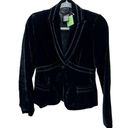 Laundry by Shelli Segal  Velvet Button Front Blazer Jacket Black Womens 2 Photo 0