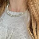 American Vintage Vintage “Venya” Pearl Necklace Hand Knotted Silver Tone Pearlcore Elegant Style Photo 1