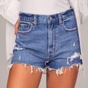 Abercrombie & Fitch Abercrombie Ultra High Rise Mom Short Denim Cutoffs Medium Destroy Blue 28 / 6 Photo 0