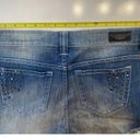 Harley Davidson  Women's Stud & Stars Denim Jean Shorts Raw Hem Size 12 Photo 10